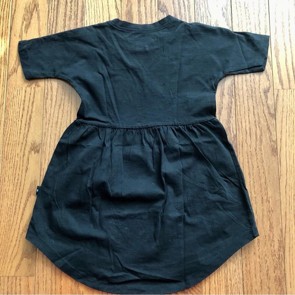 Huxbaby Lucky Lox Black and Gold Casual Cotton Knit Doughnut Dress Girl’s Size 4 - Picture 8 of 9